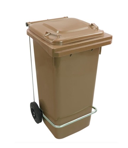 Kosz 120l brązowy z pedałem.jpg