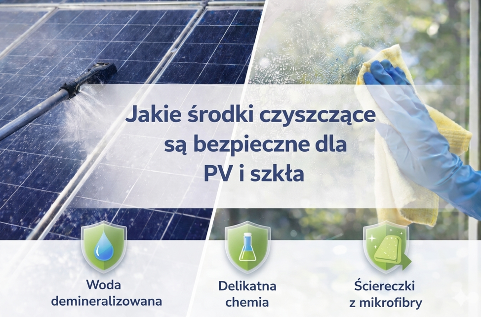 Jakie środki czyszczące są bezpieczne dla PV i szkła?